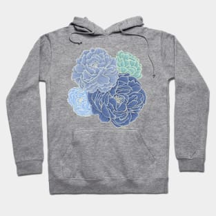 Peonies - Cool Colors Hoodie